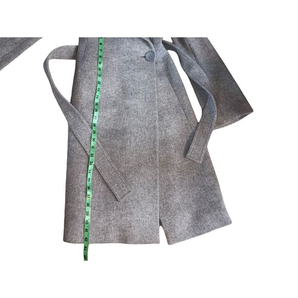 New Stella McCartney Wool Blend Belted Gray Knee Length Coat Women size 36 - Picture 16 of 16